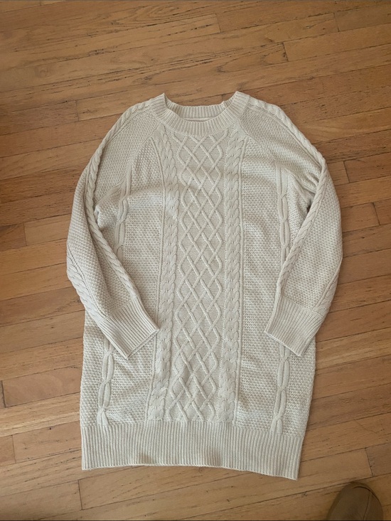 SHEIN Dresses & Skirts - SHEIN Cream Cable Knit Sweater Dress